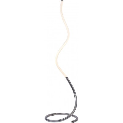 Lámpara de pie Forma Alargada 175×48 cm. Salón, comedor y vestíbulo. Estilo moderno. Acrílico y Metal. Color cromado
