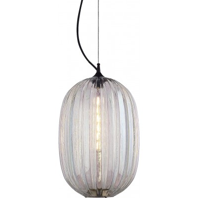 Lâmpada pendurada 4W 3000K Luz quente. Ø 32 cm. Cristal e metais