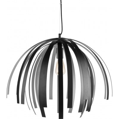 Lámpara colgante 40W Forma Esférica 75×75 cm. Salón, comedor y dormitorio. Estilo moderno. Aluminio. Color negro
