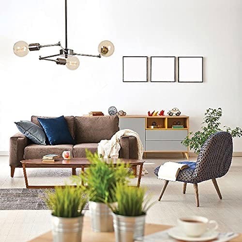 419,95 € Envío gratis | Lámpara de araña 60W 50×50 cm. 3 puntos de luz Metal. Color cromado