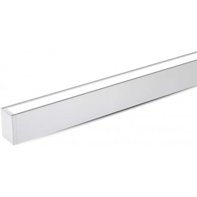 Lámpara de techo 60W Forma Alargada 120×11 cm. LED Salón, comedor y vestíbulo. Aluminio. Color blanco