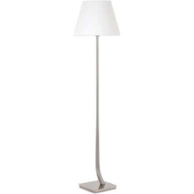 Lámpara de pie 15W Forma Cónica 141×25 cm. Salón, comedor y dormitorio. Estilo clásico. Metal. Color níquel