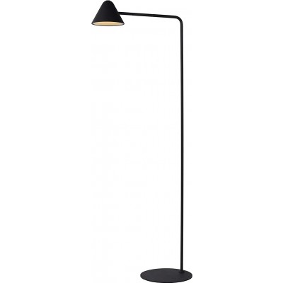 332,95 € Spedizione Gratuita | Lampada da pavimento 3W 3000K Luce calda. 130×46 cm. LED Metallo e tessile. Colore nero