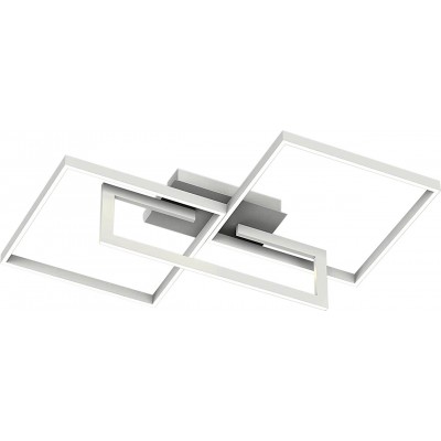 Deckenlampe Quadratische Gestalten 70×60 cm. Wohnzimmer, esszimmer und empfangshalle. Modern Stil. Aluminium. Weiß Farbe