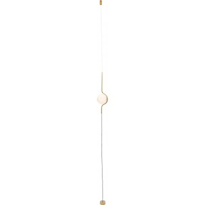 Lâmpada pendurada 6W Forma Esférica 118 cm. Escritório. Alumínio. Cor dourado
