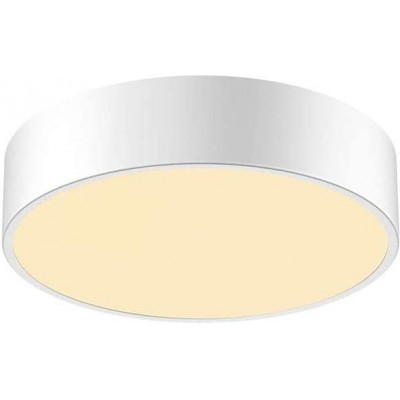Внутренний потолочный светильник 15W 3000K Теплый свет. Круглый Форма 28×28 cm. Гостинная, столовая и лобби. Современный Стиль. Поликарбонат. Белый Цвет