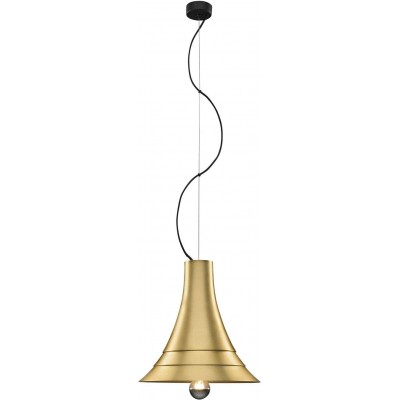Lámpara colgante 60W Forma Cónica 42×41 cm. LED Salón, dormitorio y vestíbulo. Estilo moderno y cool. Acero y Aluminio. Color dorado