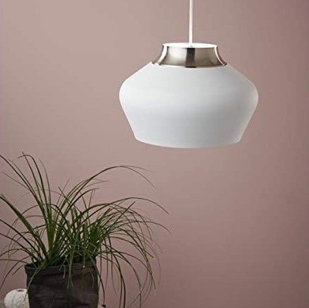 124,95 € Бесплатная доставка | Подвесной светильник 60W 31×31 cm. Нержавеющая сталь и металл. Белый Цвет
