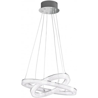 Lampe à suspension 43W Façonner Ronde 150×40 cm. Double foyer Terrasse, jardin et espace publique. Aluminium et PMMA. Couleur blanc