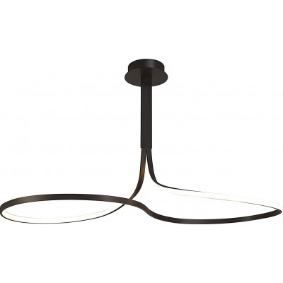 Deckenlampe 50W 120×70 cm. Dimmbares Licht Rostfreier stahl, acryl und metall. Schwarz Farbe