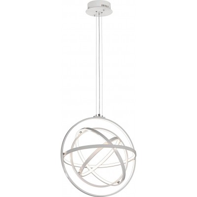 Hanging lamp 99W Spherical Shape 218×68 cm. Living room, dining room and lobby. Metal casting. White Color