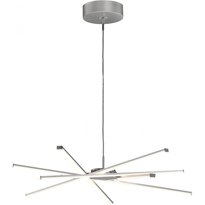 476,95 € Free Shipping | Chandelier 42W Ø 69 cm. Adjustable height Acrylic, aluminum and metal casting. Plated chrome Color