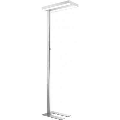 Floor lamp Extended Shape 15×10 cm. Living room, dining room and bedroom. Steel and Aluminum. White Color