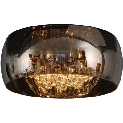 489,95 € Free Shipping | Ceiling lamp 140W Round Shape Ø 40 cm. Living room, dining room and lobby. Modern Style. Glass. Plated chrome Color