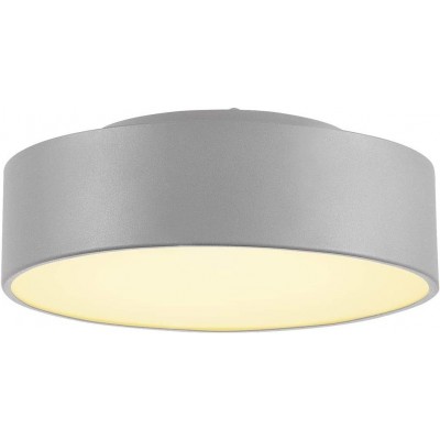 397,95 € Free Shipping | Indoor ceiling light 16W 3000K Warm light. Round Shape 28×28 cm. LED Living room, dining room and bedroom. Modern Style. Acrylic and Aluminum. Gray Color
