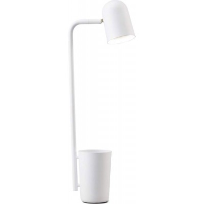 Lampada de escritorio 6W Forma Cilíndrica 56×24 cm. Sala de estar, sala de jantar e quarto. Aço. Cor branco