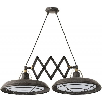 吊灯 30W 圆形的 形状 双可伸缩 LED 聚光灯 客厅, 饭厅 和 卧室. 优质的 风格. 钢, 铝 和 聚碳酸酯. 黑色的 颜色