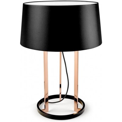 Lámpara de sobremesa 18W Forma Cilíndrica LED Salón, dormitorio y vestíbulo. Estilo moderno. Acero y PMMA. Color negro