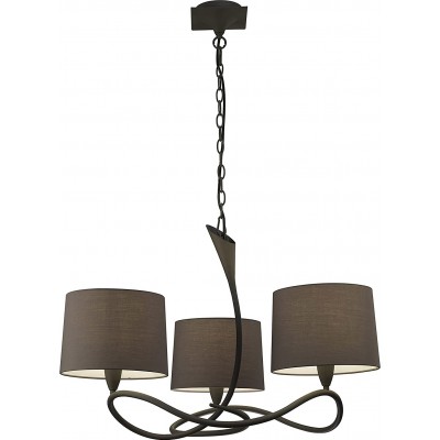 枝形吊灯 圆柱型 形状 Ø 84 cm. 3点光 饭厅, 卧室 和 大堂设施. 现代的 风格. 钢, 金属 和 纺织品. 灰色的 颜色