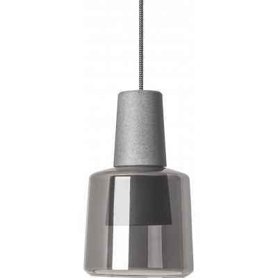 Hanging lamp 19W Cylindrical Shape 33×23 cm. LED Living room, bedroom and lobby. Modern Style. Aluminum. Gray Color
