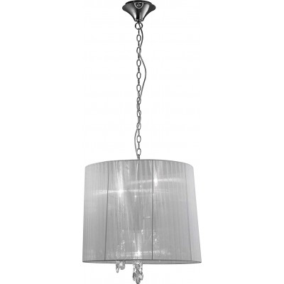 402,95 € Free Shipping | Hanging lamp Cylindrical Shape 156×50 cm. Adjustable height Living room, bedroom and lobby. Classic Style. Crystal and Metal casting. Plated chrome Color