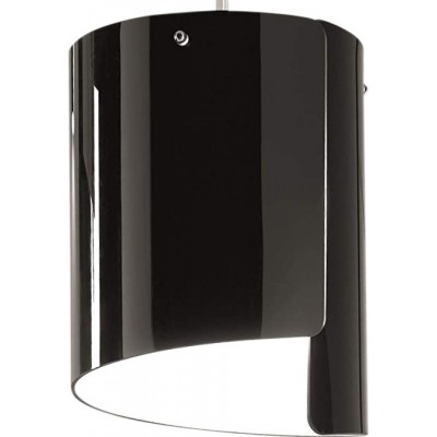 Lampada da soffitto 70W Forma Cilindrica 33×26 cm. Soggiorno, sala da pranzo e camera da letto. Stile moderno. Metallo, Carta e Bicchiere. Colore nero