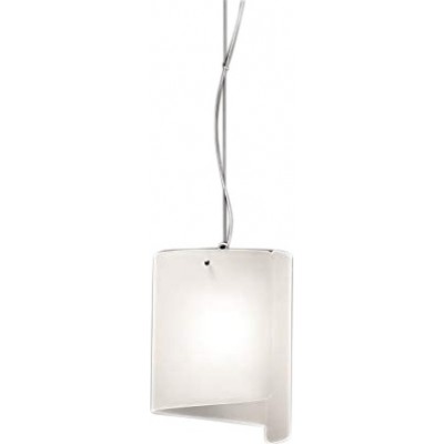 Lámpara colgante 70W Forma Cilíndrica 41×38 cm. Comedor, dormitorio y vestíbulo. Estilo moderno. Metal, Papel y Vidrio. Color blanco