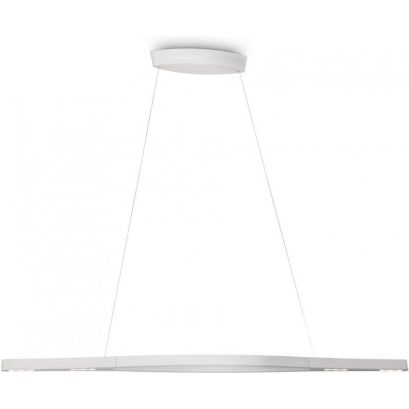 258,95 € Kostenloser Versand | Hängelampe Philips 7W 2700K Sehr warmes Licht. 116×13 cm. LED Aluminium. Weiß Farbe