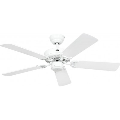 Ventilador de teto 48W 103×103 cm. 5 lâminas-lâminas Madeira. Cor branco