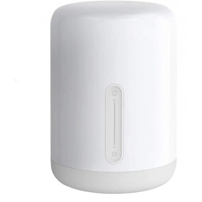 Lámpara de sobremesa Forma Cilíndrica 25×15 cm. Control con APP Smartphone Salón, comedor y dormitorio. PMMA. Color blanco
