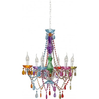 Chandelier 40W 70×55 cm. 6 spotlights Living room, dining room and bedroom. Sophisticated Style. Acrylic, PMMA and Metal casting