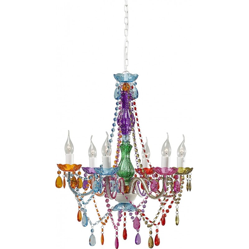 153,95 € Free Shipping | Chandelier 40W 70×55 cm. 6 spotlights Living room, dining room and bedroom. Sophisticated Style. Acrylic, PMMA and Metal casting