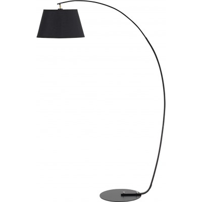 Lámpara de pie 40W Forma Cilíndrica 177×100 cm. Salón, comedor y dormitorio. Estilo moderno. Metal y Textil. Color negro