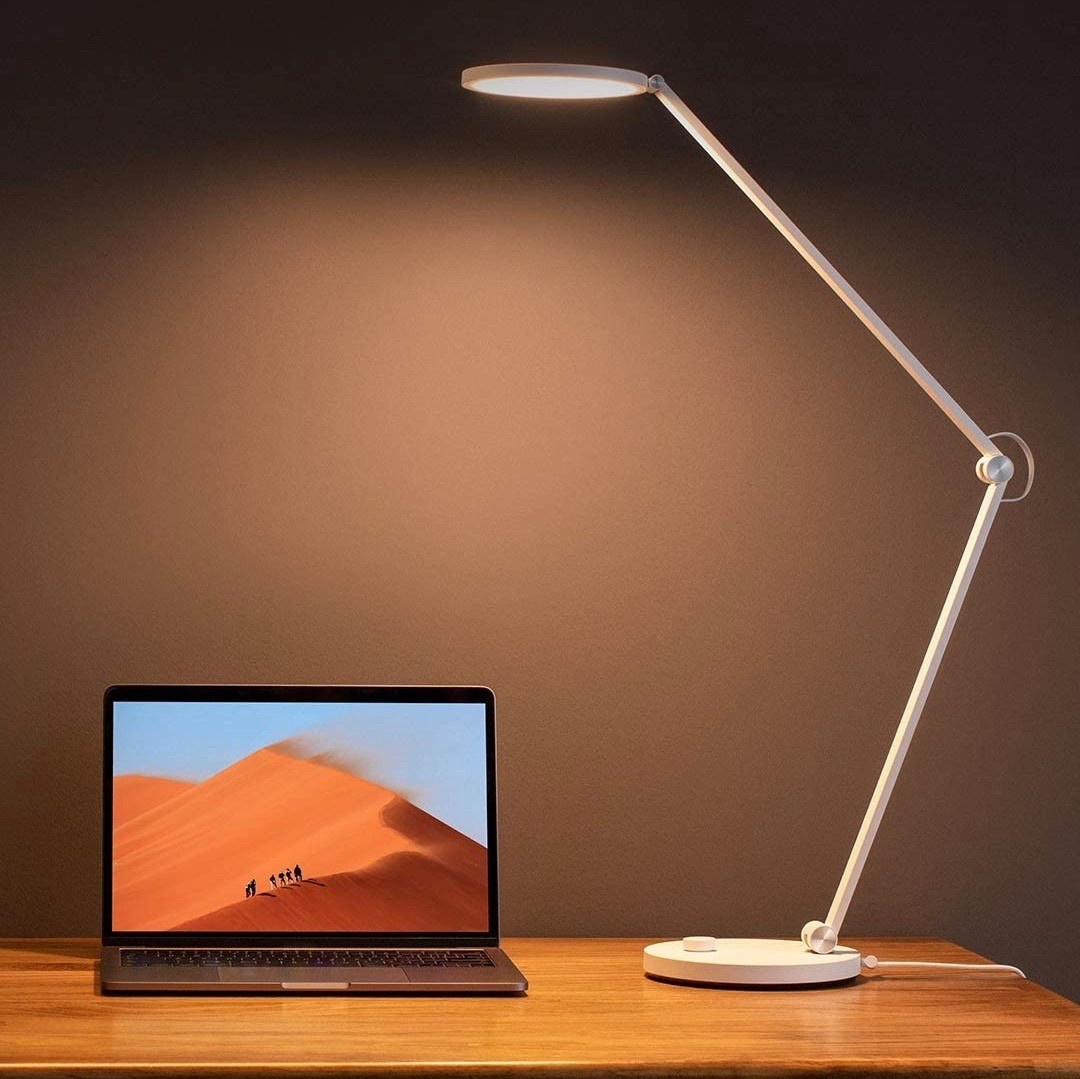 109,95 € Envoi gratuit | Lampe de bureau 14W 42×30 cm. LED intelligente articulée Métal. Couleur blanc