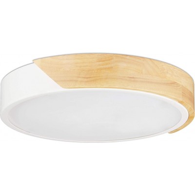 66,95 € Free Shipping | Indoor ceiling light Ø 30 cm. LED Acrylic, metal casting and wood. White Color