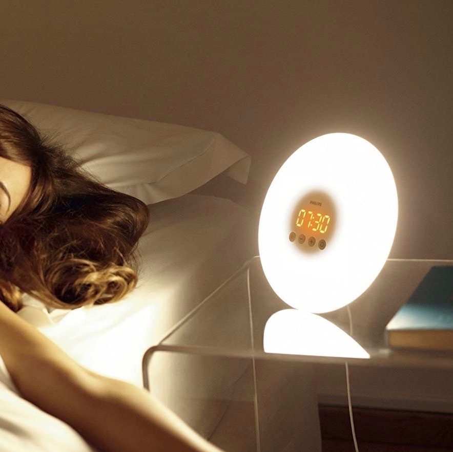85,95 € Envoi gratuit | Lampe de table Philips 8W 18×18 cm. Réveil lumineux. LED dimmables Pmma. Couleur blanc