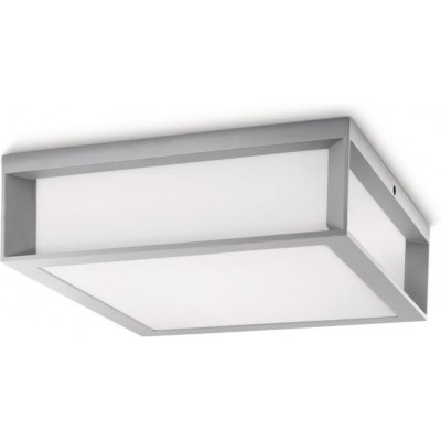 Lampada da soffitto Philips 14W 2700K Luce molto calda. Forma Quadrata 26×26 cm. Soggiorno. Alluminio. Colore grigio