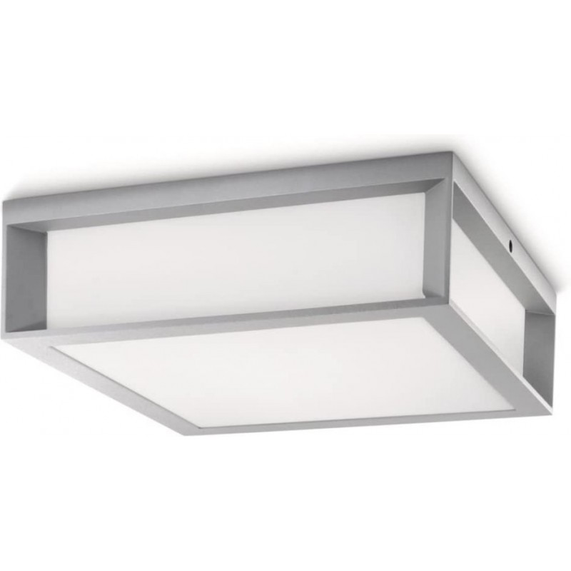 67,95 € Kostenloser Versand | Deckenlampe Philips 14W 2700K Sehr warmes Licht. 26×26 cm. Aluminium. Grau Farbe