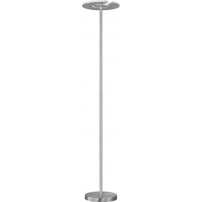 Lampada da pavimento Forma Rotonda 180×35 cm. LED Soggiorno, sala da pranzo e camera da letto. Acrilico e Metallo. Colore cromato