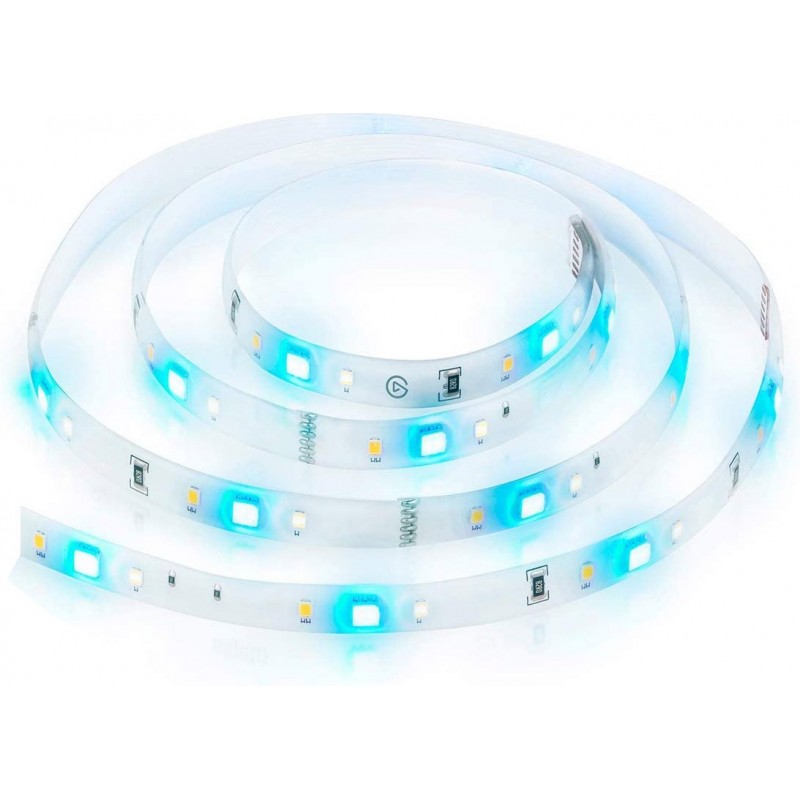 83,95 € Free Shipping | LED strip and hose 50W LED Extended Shape 200 cm. 2 meters. Multicolor RGB LED Strip Coil-Reel. Control with Smartphone APP Stairs, terrace and garden. PMMA. White Color