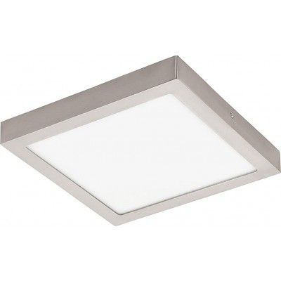 Indoor ceiling light Eglo 21W 30×30 cm. RGB control Pmma and metal casting. Nickel Color