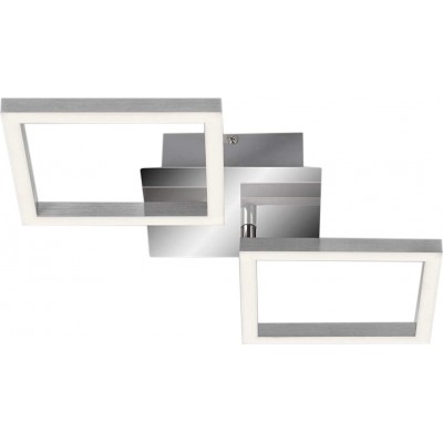 Deckenlampe 12W Quadratische Gestalten 47×23 cm. Rotierende LED Esszimmer, schlafzimmer und empfangshalle. Modern Stil. Metall. Überzogenes chrom Farbe