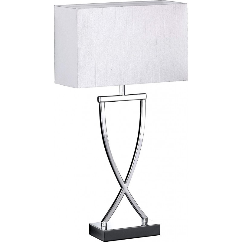 129,95 € Free Shipping | Table lamp 46W Rectangular Shape 51 cm. Living room, dining room and bedroom. Modern Style. Metal casting. White Color