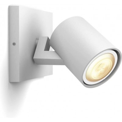 Внутренний точечный светильник Philips 5W Цилиндрический Форма 11×11 cm. Регулируемый светодиод. Алекса и Google Главная Гостинная, спальная комната и лобби. Белый Цвет
