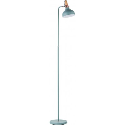 104,95 € Бесплатная доставка | Наполная лампа 20W 158×40 cm. Металл, древесина и текстиль. Зеленый Цвет