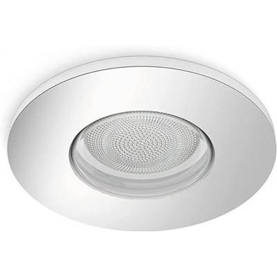 111,95 € Free Shipping | Recessed lighting Philips 6W Round Shape 9×9 cm. Dimmable LED Alexa and Google Home Living room, dining room and bedroom. Modern Style. PMMA and Metal casting. Plated chrome Color