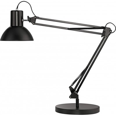 Lampe de bureau 11W 80×80 cm. LED articulable Métal. Couleur noir