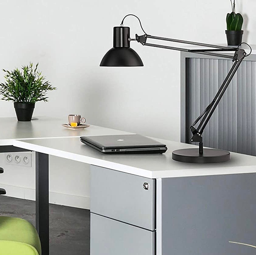 75,95 € Spedizione Gratuita | Lampada da scrivania 11W 80×80 cm. LED articolabile Metallo. Colore nero