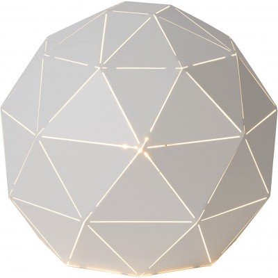 Lampe de table 60W Ø 25 cm. Métal. Couleur blanc