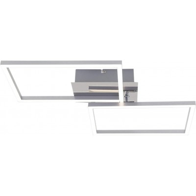 96,95 € Free Shipping | Ceiling lamp Square Shape 50×39 cm. LED. Remote control. night light function Bedroom. Modern Style. PMMA. Plated chrome Color